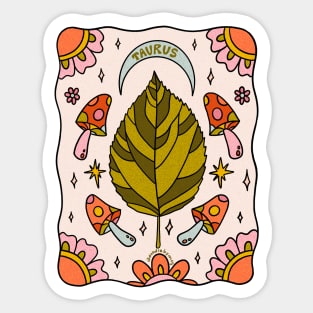 Taurus Leaf Sticker